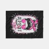 Couverture Polaire Femme Soutien Squad Messy Bun Pink Warrior (Devant (Horizontal))