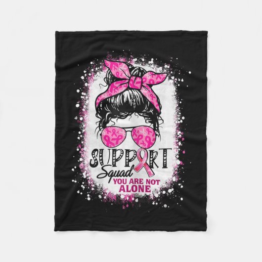 Couverture Polaire Femme Soutien Squad Messy Bun Pink Warrior (Devant)