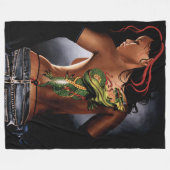 Couverture Polaire Femme tribale Dragon (Devant (Horizontal))