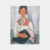 Couverture Polaire Femme tzigane avec bébé, Modigliani (Devant)