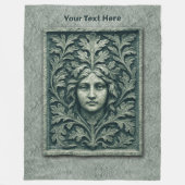 Couverture Polaire Femme verte - Pierre (Devant)