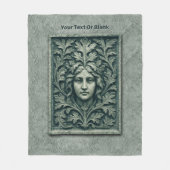 Couverture Polaire Femme verte - Pierre (Devant)