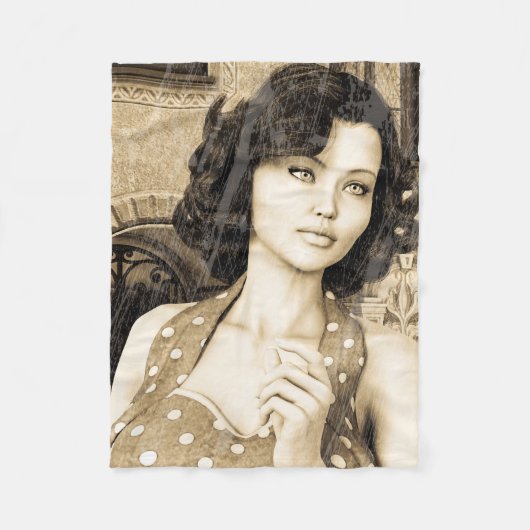 Couverture Polaire Femme Vintage (Devant)
