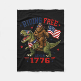 Couverture Polaire Femmes 4 juillet Bigfoot dinosaure drapeau États-U