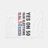 Couverture Polaire Femmes Drôle Oui Sur 50 Élections Équitables Dans  (Devant (Horizontal))