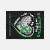 Couverture Polaire Femmes Enfants Soeur verte Sensibilisation à la ma (Devant (Horizontal))