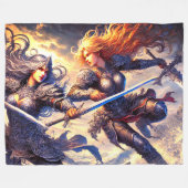Couverture Polaire Femmes guerrières (Devant (Horizontal))
