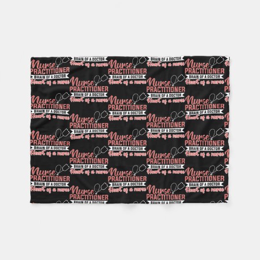 Couverture Polaire Femmes Infirmière praticienne Cerveau d'un médecin (Devant (Horizontal))