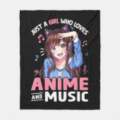 Couverture Polaire Femmes Juste une fille qui aime l'Anime et la musi (Devant)