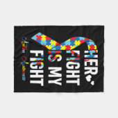 Couverture Polaire Femmes Son combat est mon combat Sensibilisation s (Devant (Horizontal))
