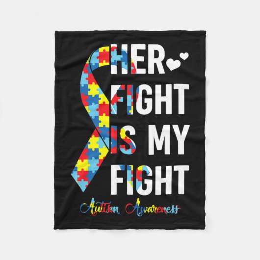 Couverture Polaire Femmes Son combat est mon combat Sensibilisation s (Devant)