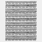 Couverture Polaire Fenêtres abstraites modernes mullions noir graphiq (Devant)