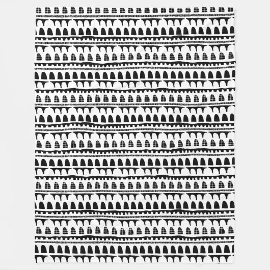 Couverture Polaire Fenêtres abstraites modernes mullions noir graphiq (Devant)