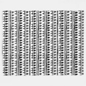 Couverture Polaire Fenêtres abstraites modernes mullions noir graphiq (Devant (Horizontal))