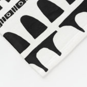 Couverture Polaire Fenêtres abstraites modernes mullions noir graphiq (Coin)