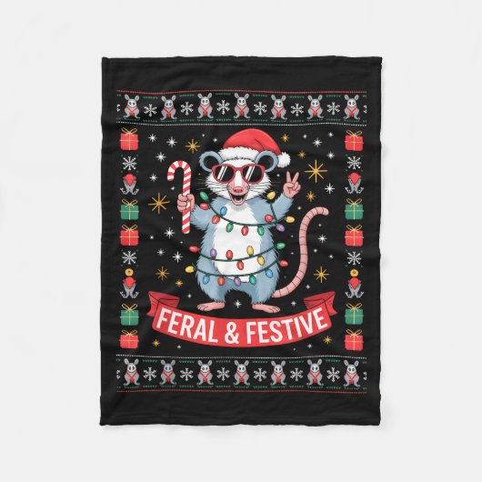Couverture Polaire Feral And Festive Ossum Christmas Sweater (Devant)