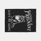 Couverture Polaire Feral And Pregnant Funny Pregnant Raccoon Baby Ann (Devant (Horizontal))