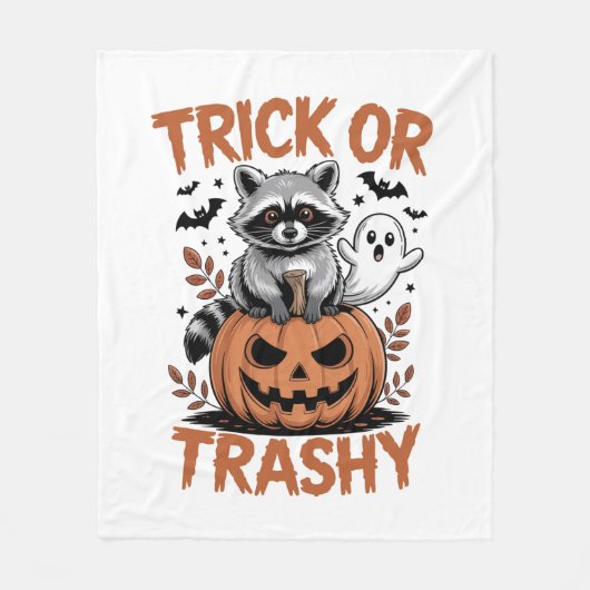 Couverture Polaire Feral Halloween Trick ou Trashy (Devant)