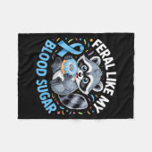 Couverture Polaire Feral Like My Blood Sugar Raccoon (Devant (Horizontal))
