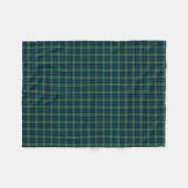 Couverture Polaire Ferguson Clan bleu, vert et rouge Tartan (Devant (Horizontal))
