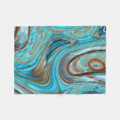 Couverture Polaire ferme bleu turquoise Tourbillons turquoise à grain (Devant (Horizontal))