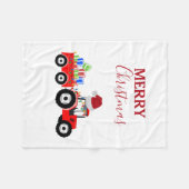 Couverture Polaire Ferme de camions Red Christmas Truck (Devant (Horizontal))