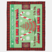 Couverture Polaire Ferme de Noël familiale personnalisée 2.0 (Devant)