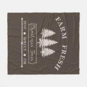 Couverture Polaire Ferme des arbres de Noël frais (Devant (Horizontal))