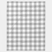 Couverture Polaire Ferme Gris Buffalo Check Plaid Rustique (Devant)