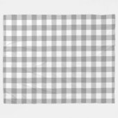 Couverture Polaire Ferme Gris Buffalo Check Plaid Rustique (Devant (Horizontal))