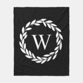 Couverture Polaire Ferme moderne Floral Chic Monogramme (Devant)