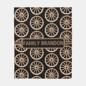 Couverture Polaire Ferme moderne Rustique ancienne mode Roue en bois (Devant)