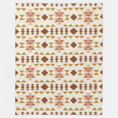 Couverture Polaire Ferme moderne Rustique Terracotta Art géométrique (Devant)