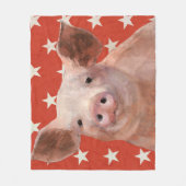 Couverture Polaire Ferme patriotique - Cochon (Devant)