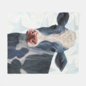 Couverture Polaire Ferme patriotique - Vache (Devant (Horizontal))