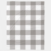 Couverture Polaire Ferme Rustic Grey & White Buffalo Plaid Carré (Devant)
