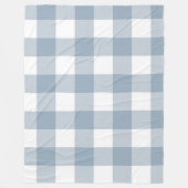 Couverture Polaire Ferme Rustique Carré de Plaid Bleu Gris (Devant)