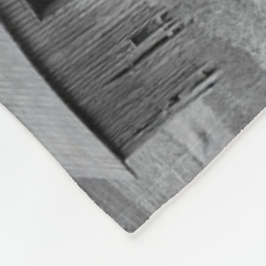 Couverture Polaire Fermes | BW American Flag Barn Scene (Coin)