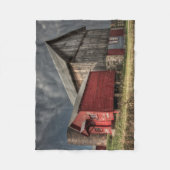 Couverture Polaire Fermes | Grange en bois rouge dans le Michigan (Devant)