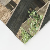 Couverture Polaire Fermes | Grange rouge avec drapeau américain (Coin)