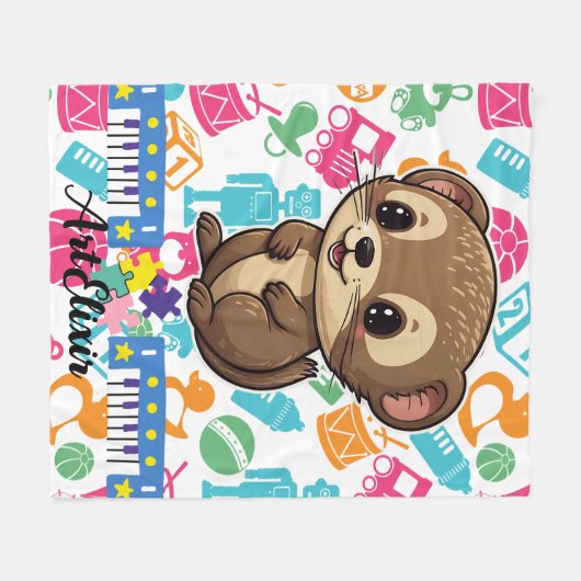Couverture Polaire Ferret Toys Imprimer (Devant (Horizontal))