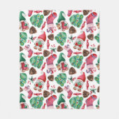 Couverture Polaire Festif de Noël aquarelle (Devant)