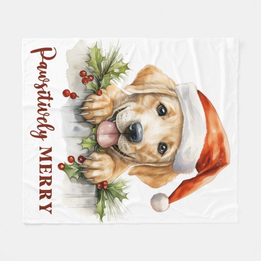 Couverture Polaire Festif Labrador Retriever Chien Chien Chien Chien  (Devant (Horizontal))