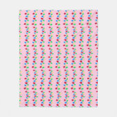 Couverture Polaire Festif lumières à cordes de Noël sur rose (Devant)