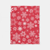Couverture Polaire Festif Red Winter Snowflakes Motif Holiday (Devant)