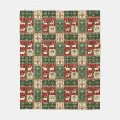 Couverture Polaire Festif style imitation patchwork (Devant)