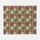 Couverture Polaire Festif style imitation patchwork (Devant (Horizontal))