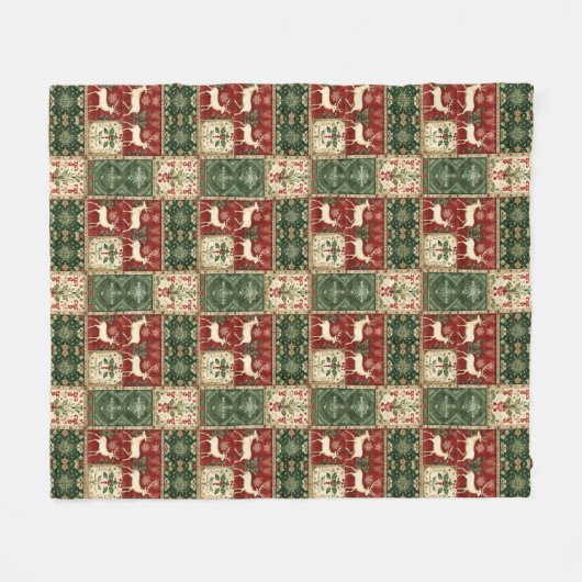 Couverture Polaire Festif style imitation patchwork (Devant (Horizontal))