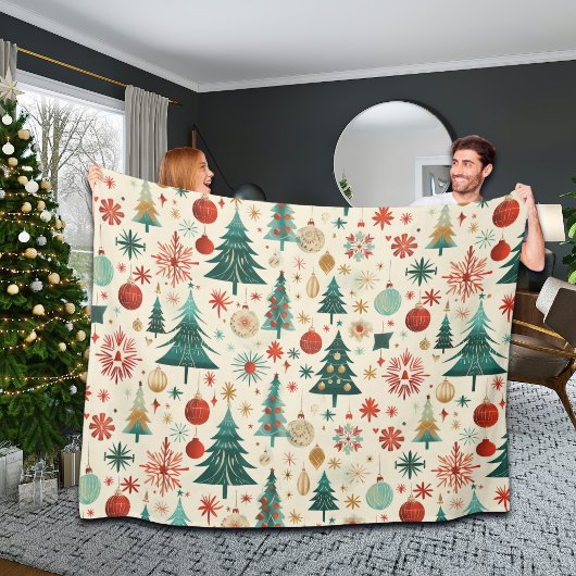 Couverture Polaire Festif Vacances d'hiver Motif