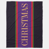 Couverture Polaire Festif Violet Noir Rouge Vert NOËL Trappes (Devant)